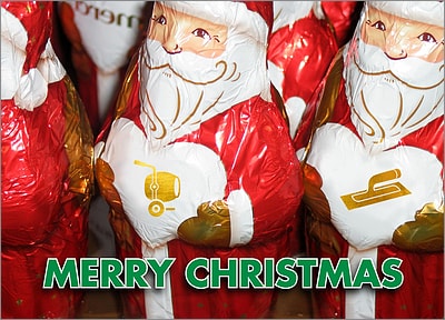 Concrete Santas Card (Glossy White)