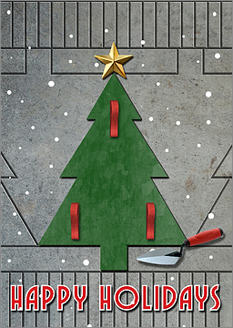 Concrete Stamp Christmas Tree Card