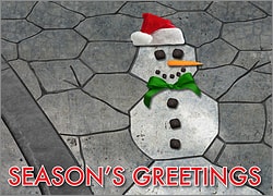 Concrete Stamping Christmas Card