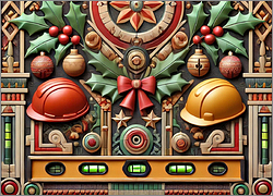 Construction Christmas Card Artistic