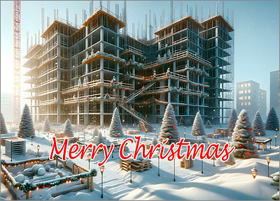 Construction Christmas Card Cozy