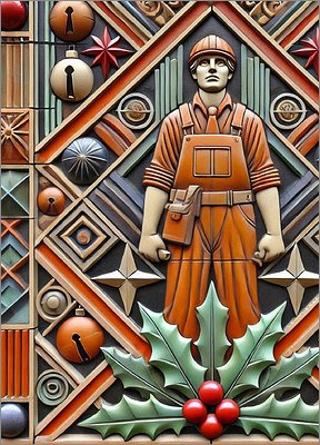 Construction Christmas Card Elated