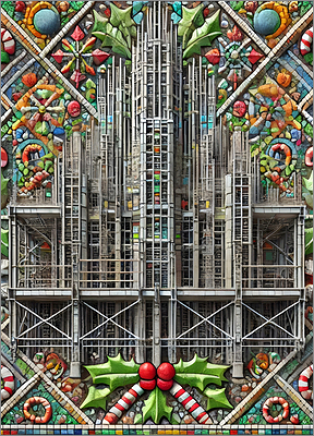 Construction Christmas Card Harmonious