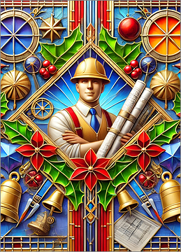 Construction Christmas Card Lively