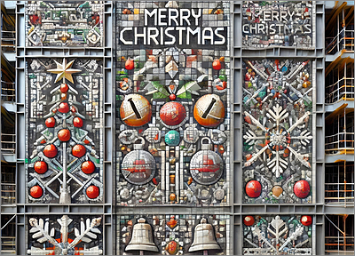 Construction Christmas Card Luxurious