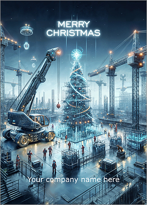 Construction Christmas Card Peaceful