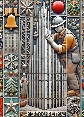 Construction Christmas Card Precious (Glossy White) 