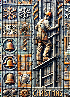 Construction Christmas Card Trendy