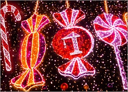 Construction Christmas Lights Card