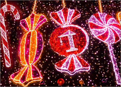 Construction Christmas Lights Card