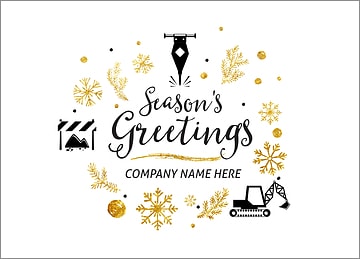 Construction Icons Christmas Card