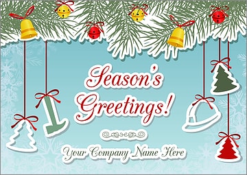 Construction Ornaments Christmas Card