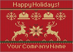 Construction Reindeer Christmas Card