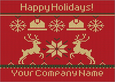 Construction Reindeer Christmas Card
