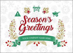 Construction Snowflake Christmas Card