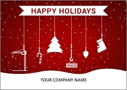 Crane Construction Holiday Card