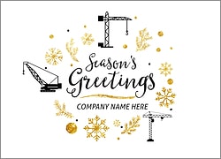 Crane Icons Christmas Card