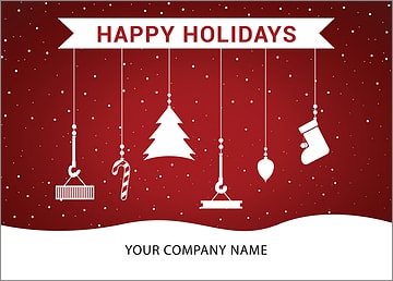 Crane Ornaments Holiday Card