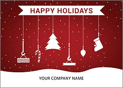 Crane Ornaments Holiday Card