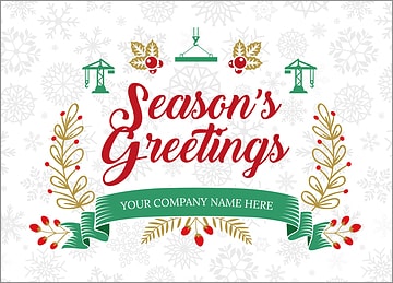 Crane Snowflake Christmas Card