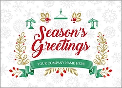 Crane Snowflake Christmas Card