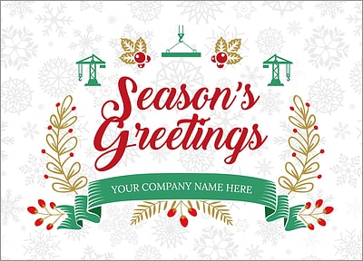 Crane Snowflake Christmas Card