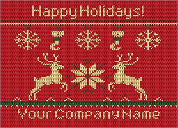 Cranes Reindeer Christmas Card