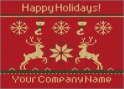 Cranes Reindeer Christmas Card