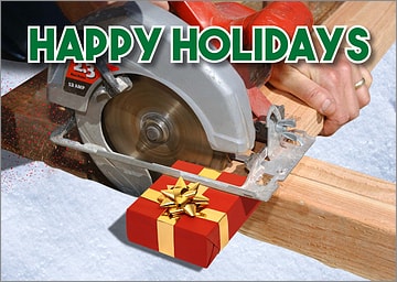 Decorative Lumber Christmas Card