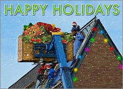 Decorative Roofing Christmas Card