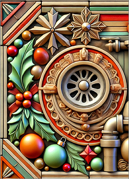 Drain Cleaning Christmas Card Frosty