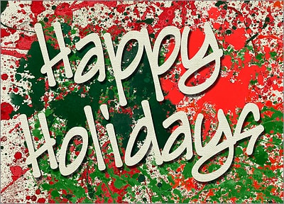 Drop Cloth Holiday Card (Glossy White)