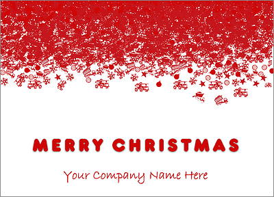 Dump Truck Christmas Card (Glossy White) 