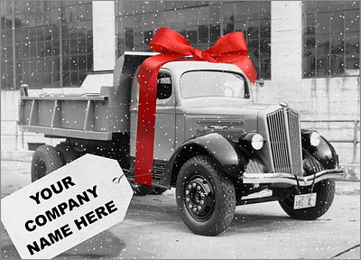 Dump Truck Christmas Gift (Glossy White)