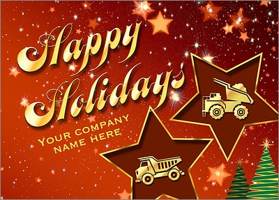 Dump Truck Christmas Sky (Glossy White) 