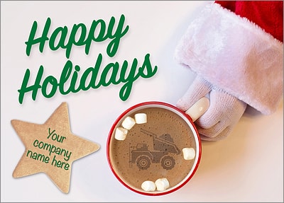 Dump Truck Mug Card (Glossy White) 