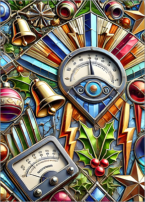 Electrical Christmas Card Lights (Glossy White)