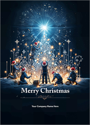 Electrical Christmas Card Shine (Glossy White) 