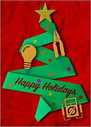 Electrical Green Tree Card