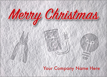 Electrical Snow Print Card