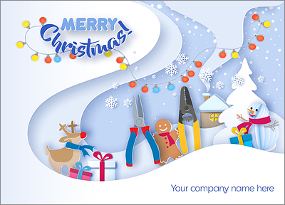 Electrical Snowflakes Card