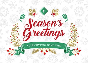 Electricians Snowflake Christmas Card