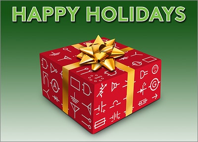 Electronic Engineer Christmas Card (Glossy White) 