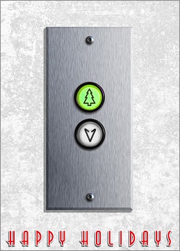 Elevator Christmas Tree Button