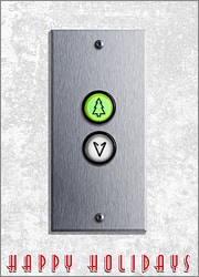 Elevator Christmas Tree Button