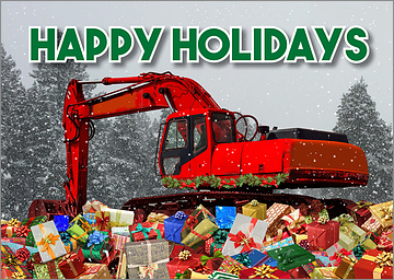 Excavating Gifts Christmas Card