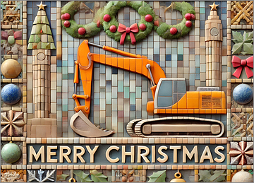 Excavator Christmas Card Smart