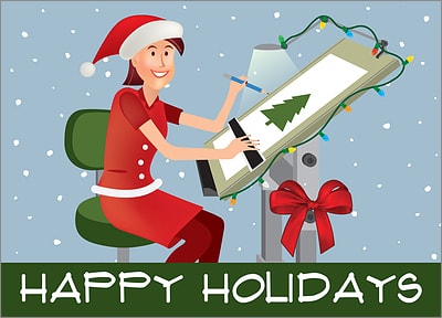 Female Architect Card (Glossy White) 