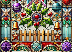Fencing Christmas card  Jolly