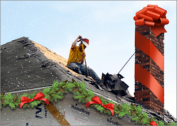 Festive Roofing Holiday Card